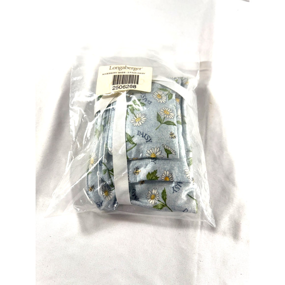 Longaberger Accessory Bags - 3 Pack Daisy Print 2506268 May Series New - Picture 2 of 3